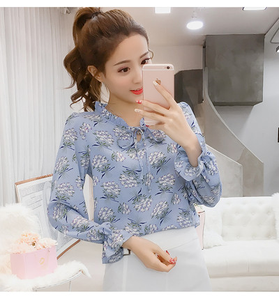 Κομψό γυναικείο πουκάμισο  με μοτίβα λουλουδιών