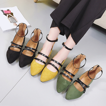 Γυναικεία παπούτσια κατάλληλα για την καθημερινή ζωή σε τρία χρώματα με χοντρό τακούνι
