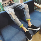 Много стилни мъжки дънкови ежедневни панталони