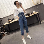 περιστασιακή στολή Κομψή γυναικών με τιράντες και σύνδεση της μέσης