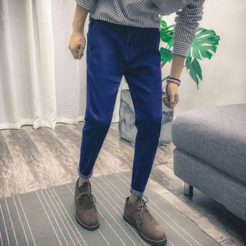 Стилен мъжки ежедневен дънков панталон стил \