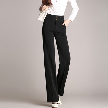 Много стилен дамски панталон с висока талия и широк крачол