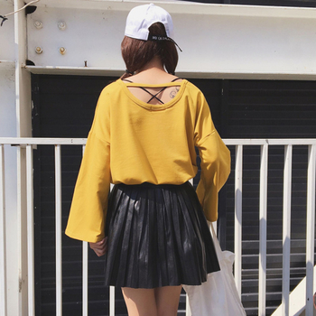 Пролетна блуза с широки ръкави нов модел в бял или жълт цвят