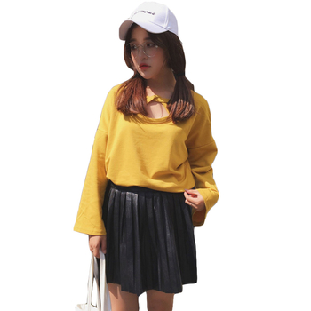 Пролетна блуза с широки ръкави нов модел в бял или жълт цвят