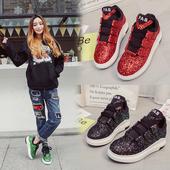 Casual γυναικεία αθλητικά παπούτσια με λαμπερό μπροκάρ σε διαφορετικά χρώματα