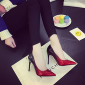 Βραδθνά  παπούτσια στο χρώμα με ψηλά τακούνια