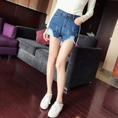 Πολύ άνετα κυρίες σύντομη σορτς τζιν με υψηλή μέση