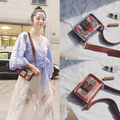 Μαλακό μίνι χαρτοφυλακίου τύπου τσάντα με μακριά λαβή ώμου