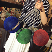 Μοναδικό σφαιρικά εγκλείσματα κυρίες τσάντα με μακρύ χερούλι και μπροκάρ