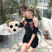 Αποκλειστική κυρίες φόρμες κεντημένα άνθη