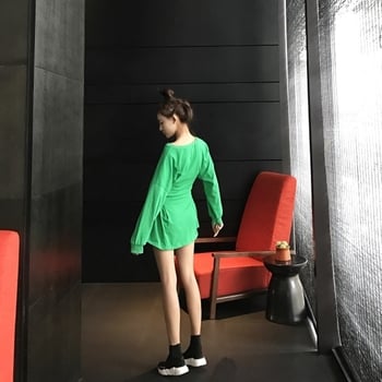 Много интересна ежедневна рокля в зелен цвят 