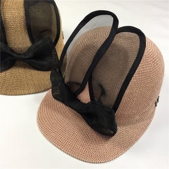 Изключителна дамска шапка с панделка и ушички в няколко различни цвята