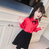 Изключително стилна и много нежна ризка за момиченце с дълъг ръкав