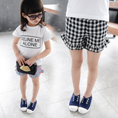 Летни къси раирани панталони за момичета - интересен модел