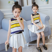 Παιδικό σετ άνοιξης / καλοκαιριού από δύο κομμάτια - φούστα και φανέλα σε απαλά χρώματα