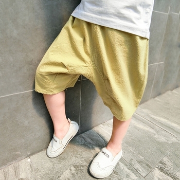 Шалварести къси панталони за момче в два различни цвята 