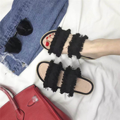 Μοναδικές Γυναικείες παντόφλες με ψηλή σόλα σε δύο χρώματα