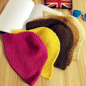 Ζωηρά χρώματα πλεκτά καπέλα για τις κυρίες