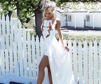 Μεγάλη κυρίες μακρύ φόρεμα κατάλληλο για την παραλία και καθημερινό