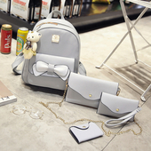 Много стилна дамска раница с панделка