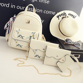 Πολύ μοντέρνο και κομψό γυναικείο σακίδιο με κεντήματα  άνθη