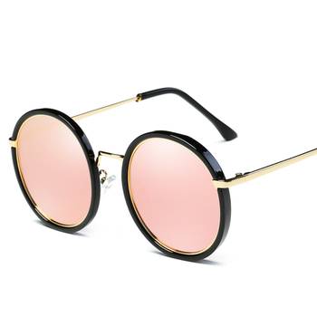 Елегантни слънчеви очила с кръгли стъкла и тънка рамка