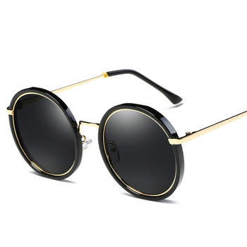 Елегантни слънчеви очила с кръгли стъкла и тънка рамка