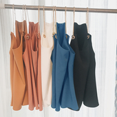 Елегантен дамски потник в пет различни цвята със златисти презрамки