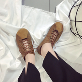 Ρετρό casual γυναικεία παπούτσια με κορδόνια