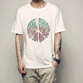 πουκάμισο Καθημερινά οι άνδρες με κοντά μανίκια και πολύχρωμο εκτύπωση