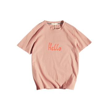 Οι άνδρες ριγέ T-shirt «Hello» σε τρία διαφορετικά χρώματα