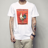 πουκάμισο Τρέχουσα άνδρες με κοντά μανίκια σε τρία χρώματα και πολλά φρέσκα πολύχρωμα εκτύπωσης