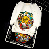 Много модерна мъжка блузка с къс ръкав и изключително красива шарена щампа