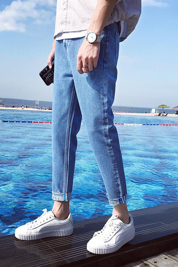 Модерни мъжки дънки за пролетта и лятото - 2 модела