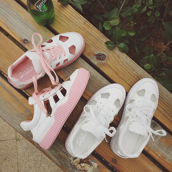 Страхотни дишащи дамски обувки в два цвята подходящи за горещите летни дни