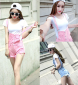 Ежедневен дънков дамски гащеризон в два цвята 