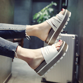 Ежедневни дамски чехли с висока платформа в няколко цвята