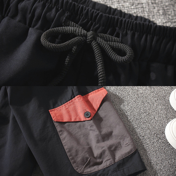 Ежедневни памучни мъжки къси панталони - модел с цветни джобове
