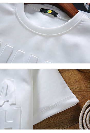 Стилна мъжка памучна блуза с 3D надпис
