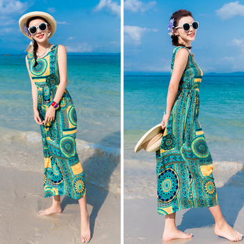 Дамски бохемски летни рокли в два флорални топ модела