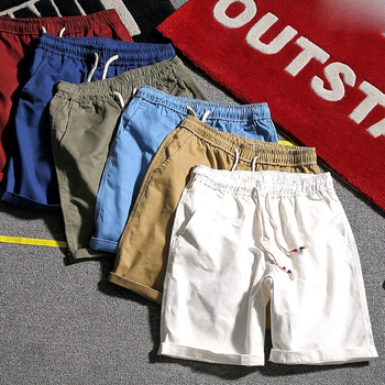 Мъжки ежедневни къси панталони с ластична талия и връзки - 5 различни цвята