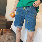 Страхотни мъжки ежедневни дънкови панталони с весели нашивки