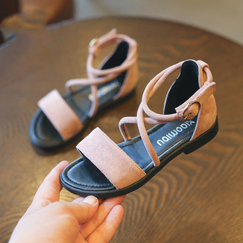 Ежедневни детски сандали за момичета с кръстосани каишки