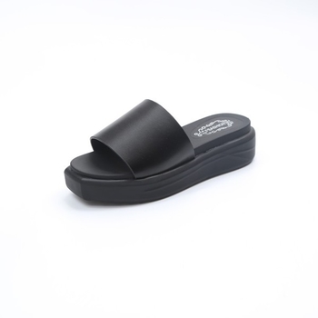 Дамски ежедневни чехли с дебела подметка в бял и черен цвят