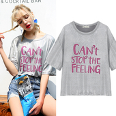 μπλούζα Κομψή κυρίες ασήμι με μωβ σημάδια