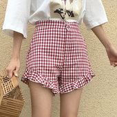 Daily Breeze Βραχυκύκλωμα στην Κουτί με υψηλή μέση το κόκκινο και το μαύρο