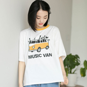 Casual γυναικών άνοιξη και το καλοκαίρι t-shirts και πολύχρωμο κολάρο - 3 χρώματα