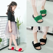 Πολύ λεπτές κυρίες περιστασιακή παντόφλες με όμορφη κορδέλα και αντιολισθητική σόλα