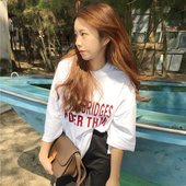 Μακριά μεγάλη shirt σε διάφορα χρώματα με 3/4 μανίκια και λεζάντα