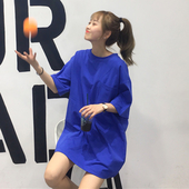 Απλή μεγάλη μακρύ T-shirt τσέπη στυλ τουνίκ